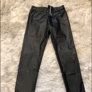 Girls faux leather leggings size XS